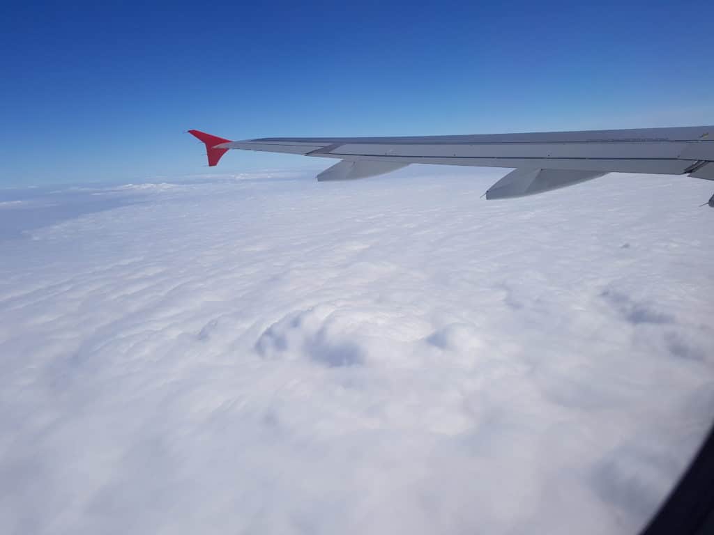 Cloud landscape as seen from plane