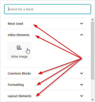 Block Categories